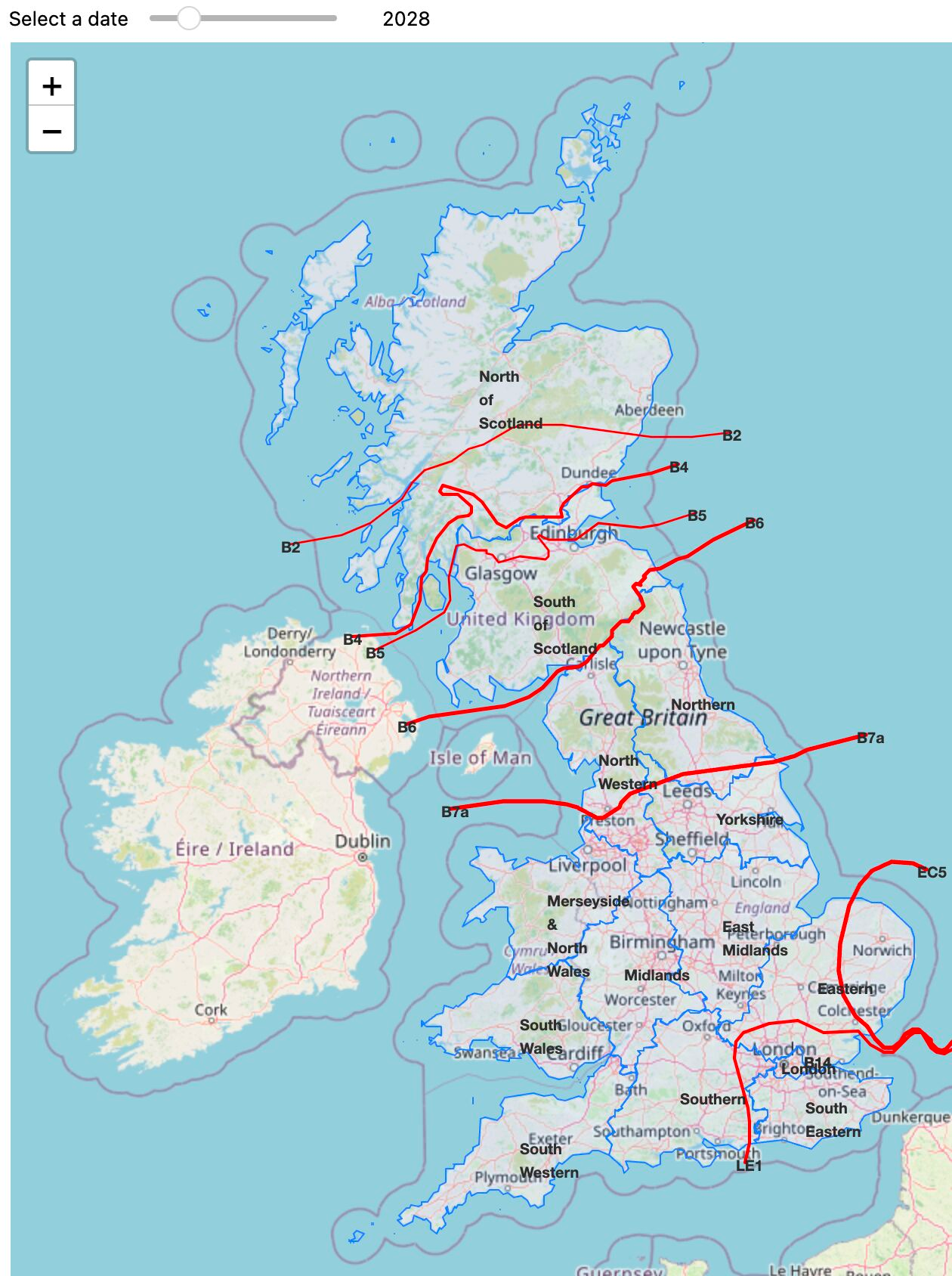 By 2028, there will be more constraints in Scotland as well as in the East of England (due to wind generation) and the South East of England (due to interconnectors and high levels of demand). There will then be considerable constraints further North in Scotland than the B6 which bids north of the B2 boundary would ease.